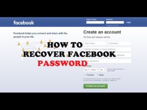 How to recover facebook paasword