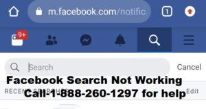 facebook search not working